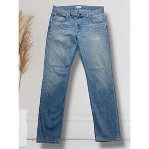 Hudson Blake Slim Straight Zip Fly Jeans Men's W36 L33 Stretch Light Blue Denim